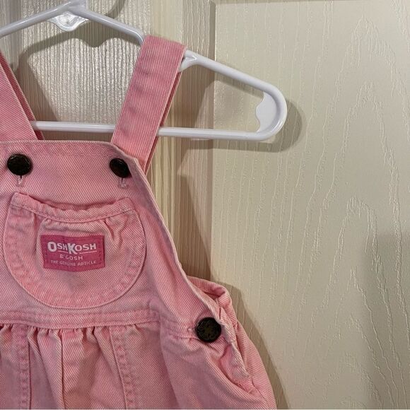 Vtg Oshkosh B'Gosh Size 6-9 Month Pink Overalls - Picture 3 of 7